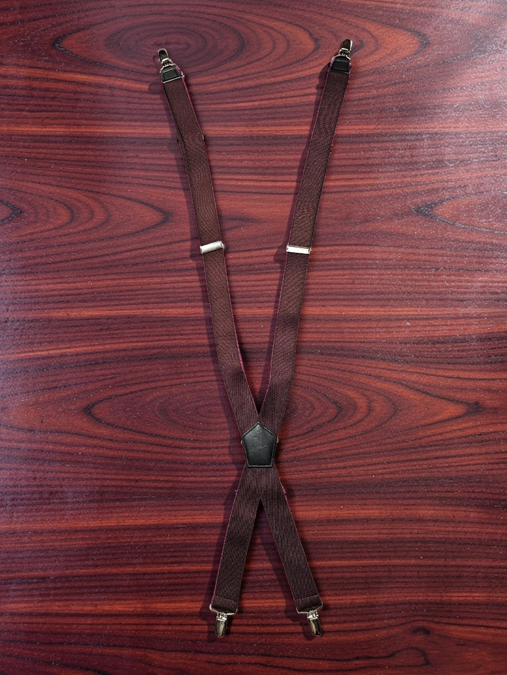 Classic Men's Burgundy Suspenders. Excellent Condition!